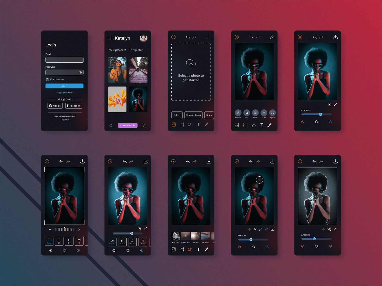 Editr app concept design