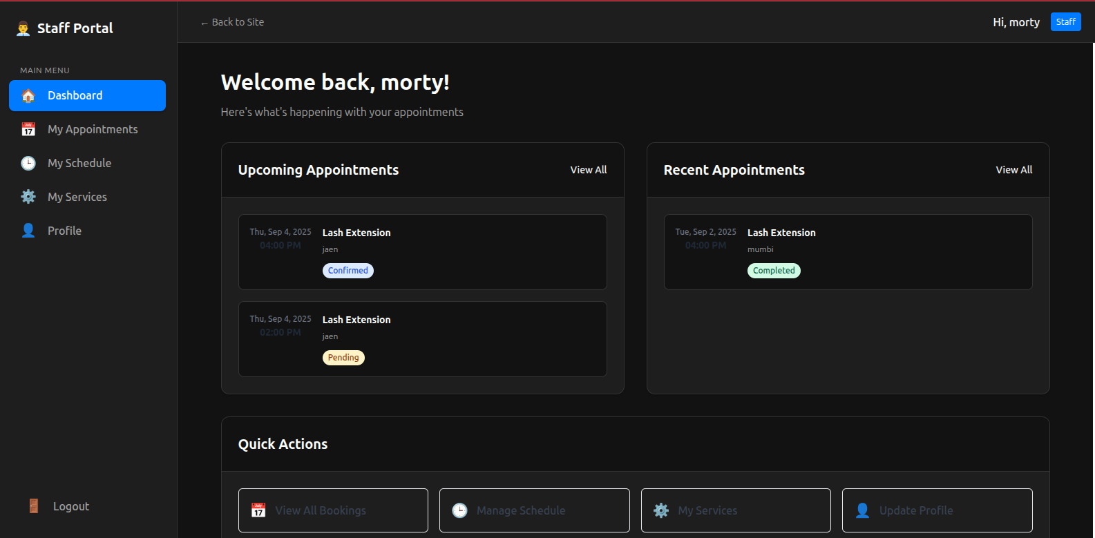 Aptly Staff Portal