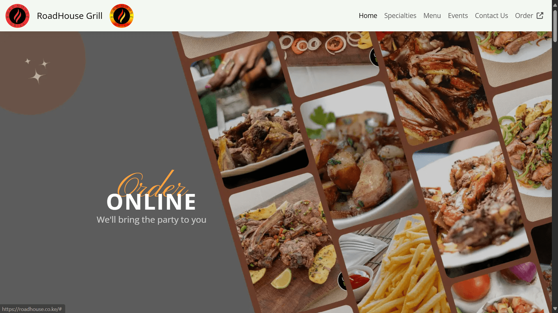 RoadHouse Grill Landing Page Showcase