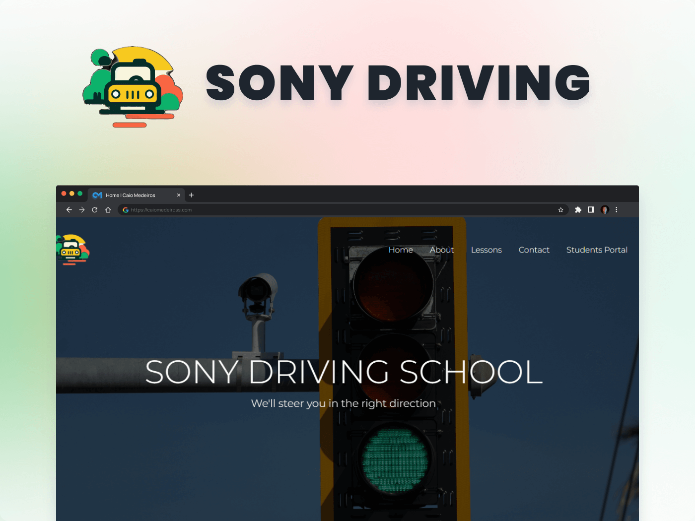 Sony Driving School Landing Page